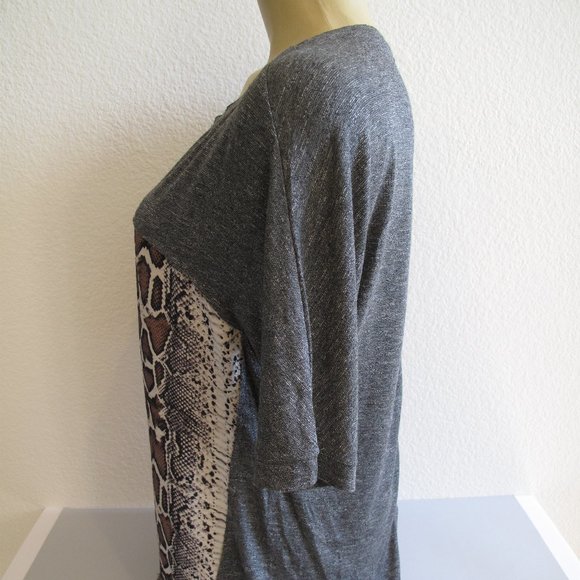 DOLAN T-SHIRT Animal Print Grey Tee - Picture 7 of 10